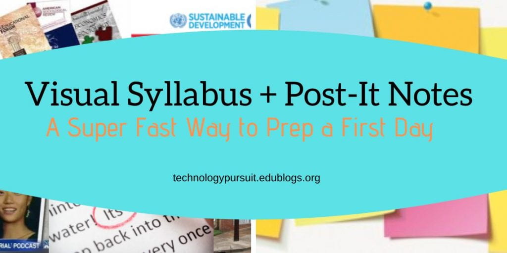 Visual Syllabus & Post It Note Questions – Technology Pursuit