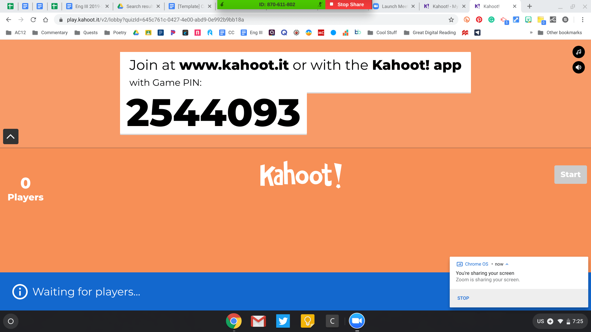 Valid Kahoot Pins